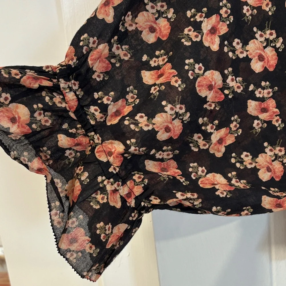 Doen Black and Pink Floral Maxi Dress - Picture 4 of 11